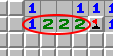 Le modèle 1-2-2-1, exemple 3, marqué